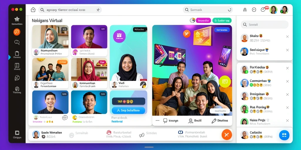 Tampilan awal permainan dengan berbagai karakter unik.