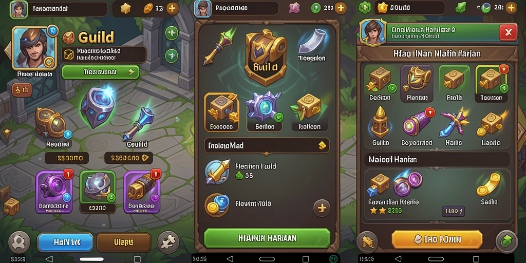 Tampilan awal permainan yang menarik dan mudah dinavigasi.